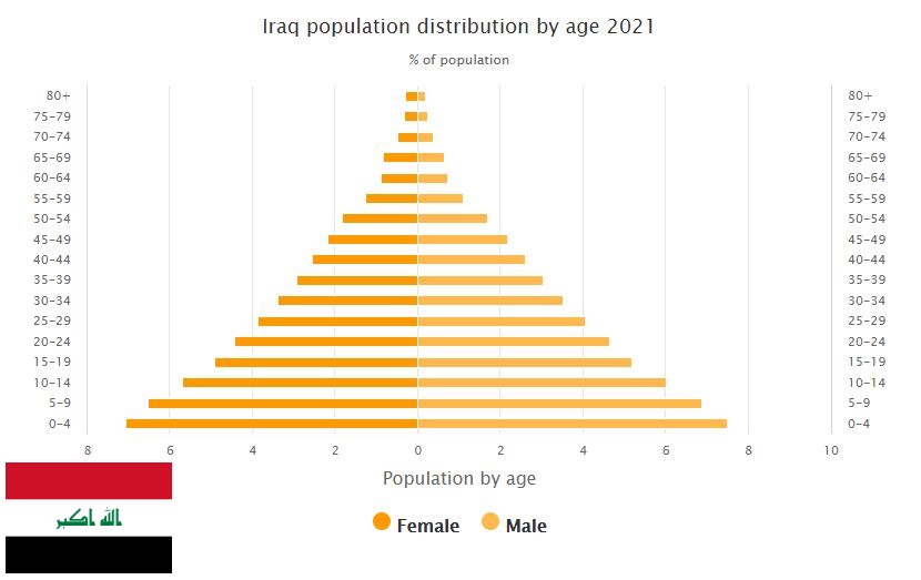 Iraq Population Distribution by Age