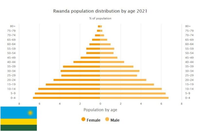 Rwanda Population Distribution by Age