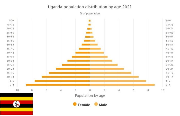 Uganda Population Distribution by Age